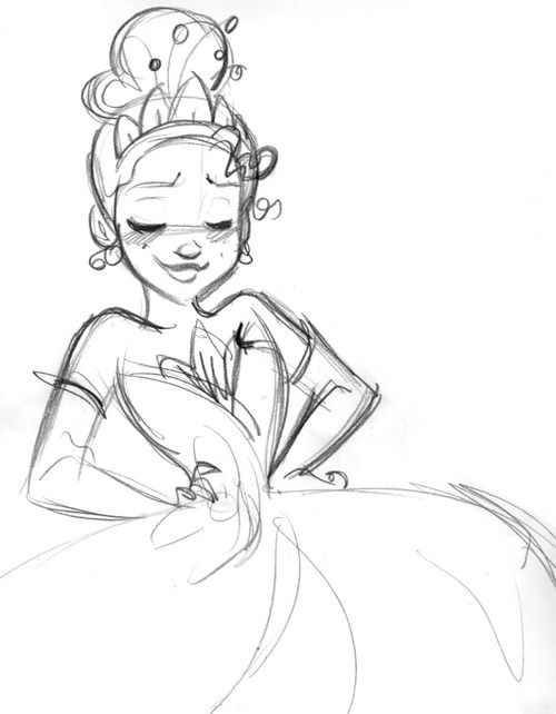 500x642 Doodle - Princess Tiana Sketch