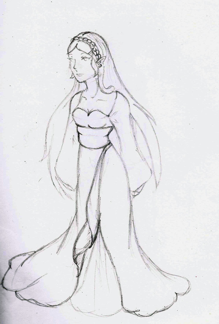 735x1087 Princess Zelda Sketch By Tachan Zeitman - Princess Zelda Sketch