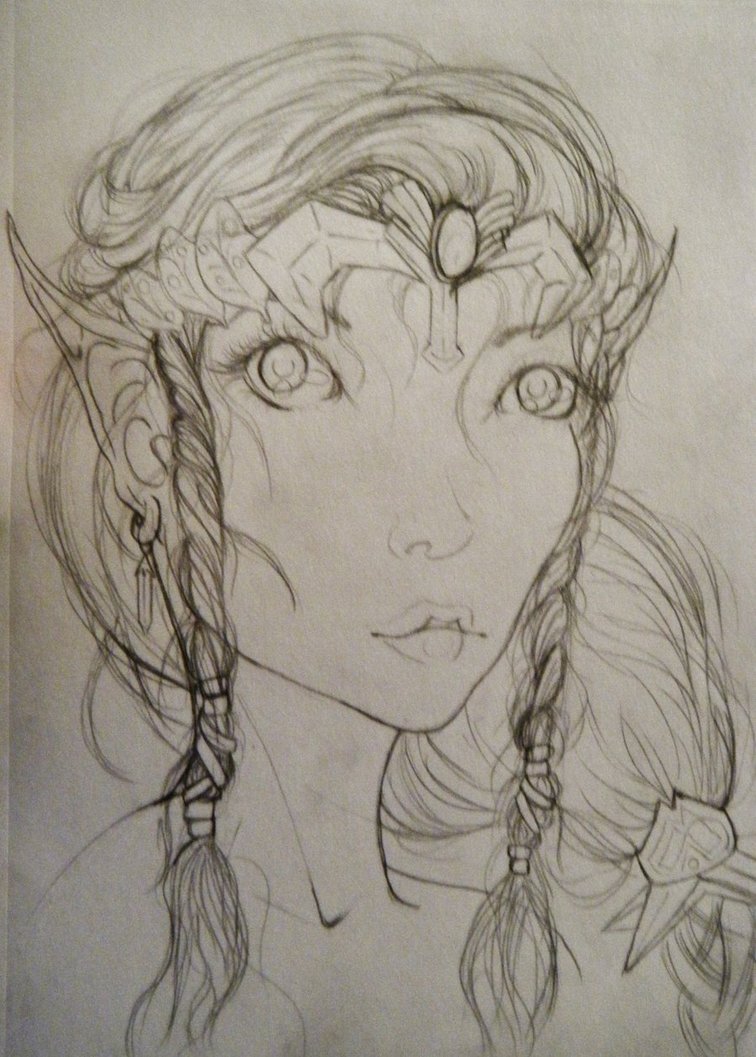 756x1057 Princess Zelda Sketch By Shy Octopie - Princess Zelda Sketch