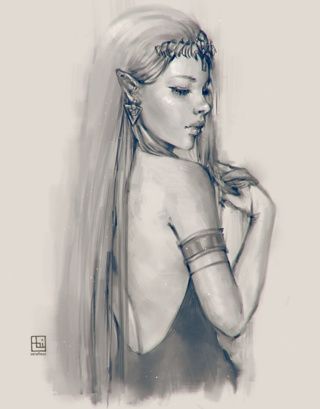 320x409 Princess Zelda Sketch. - Princess Zelda Sketch