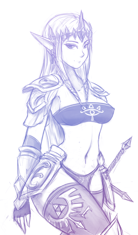 529x900 Zelda Sketch By Ninjapony The Legend Of Zelda - Princess Zelda Sketch
