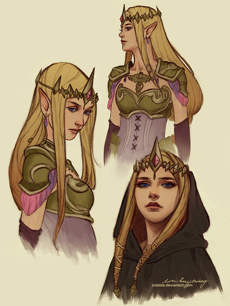 800x1064 Artstation - Princess Zelda Sketch