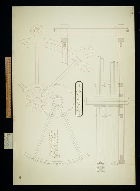 576x787 Sketch Of Central Wheel And Principal Framing. Plan, Elevation - Principal Sketch