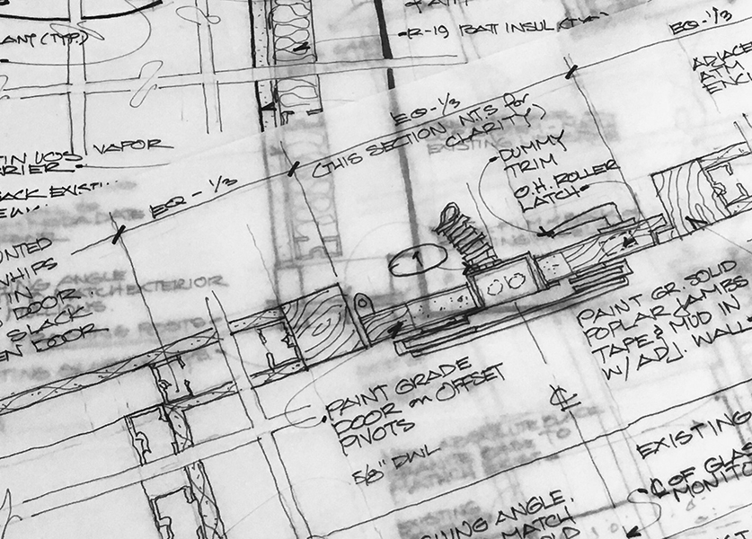 837x600 Drawn In Architectural Details Diameter - Principal Sketch