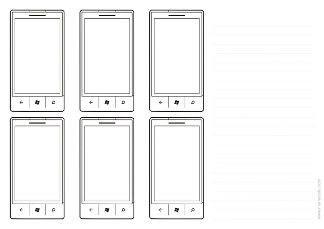 640x453 Ultimate Collection Of Printable Mobile Sketching Templates - Printable Sketch Paper