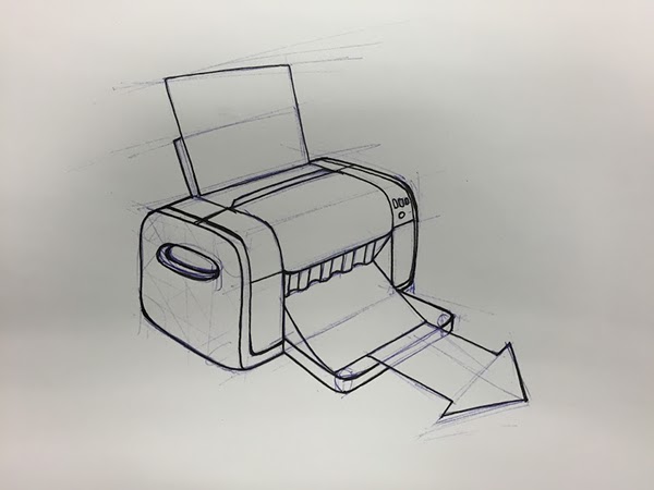 600x450 Printer Sketch And Rendering On Scad Portfolios - Printer Sketch