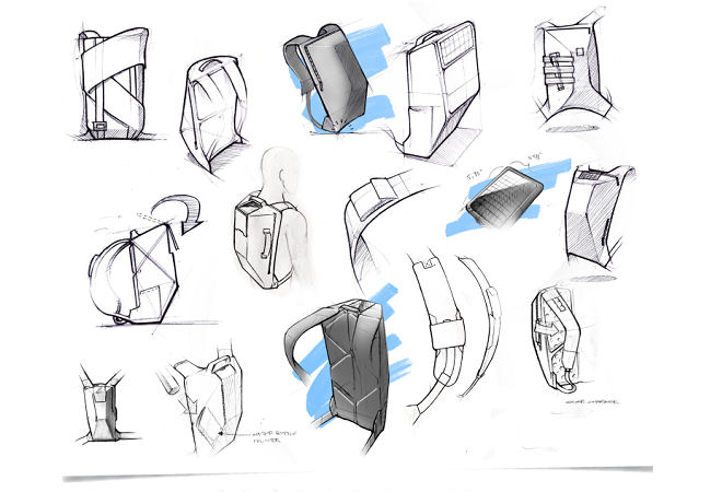 660x450 Interview With Luke Mastrangelo Prism Concept Backpack - Prism Sketch