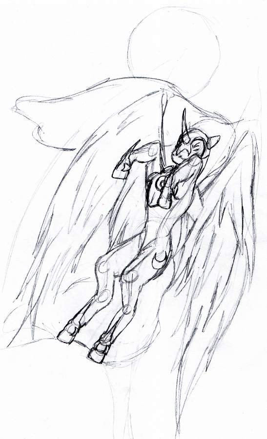 547x900 Mlp Nightmare Moon Sketch By Lunarlight Prism - Prism Sketch