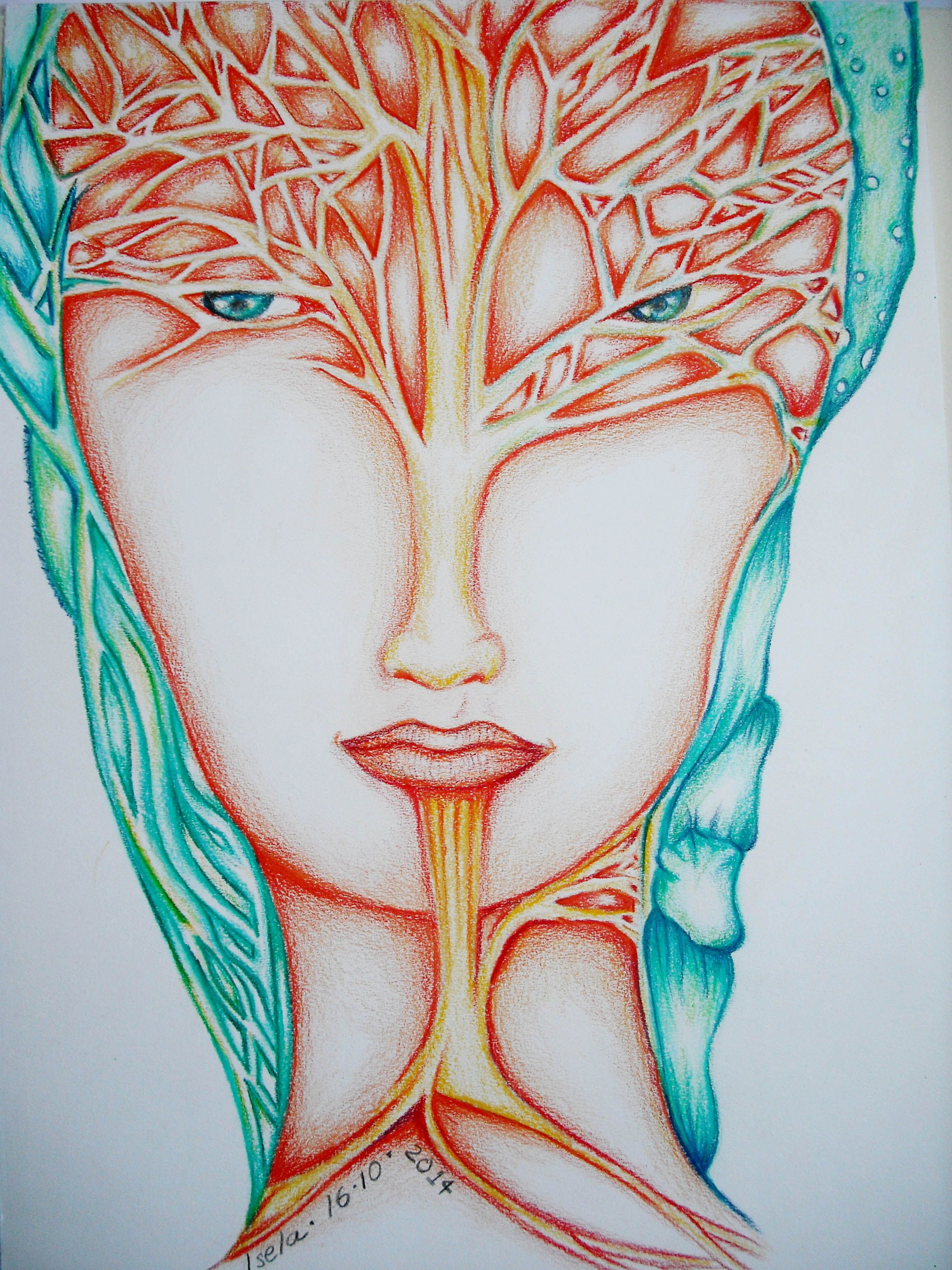 2448x3264 Roots - Prismacolor Sketch