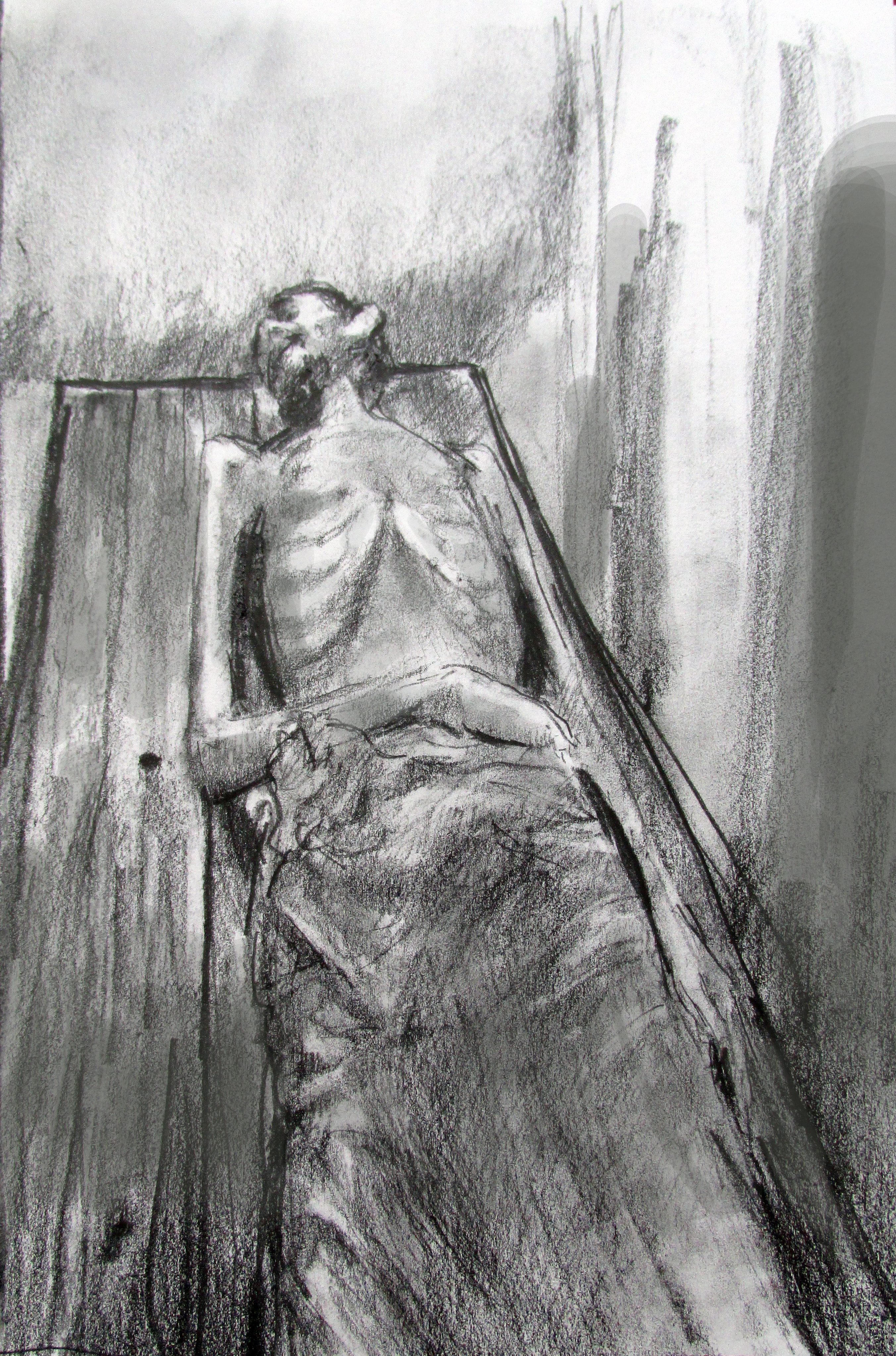 2705x4096 Assad Prisons Torture, Murder Marc Nelson - Prison Sketch