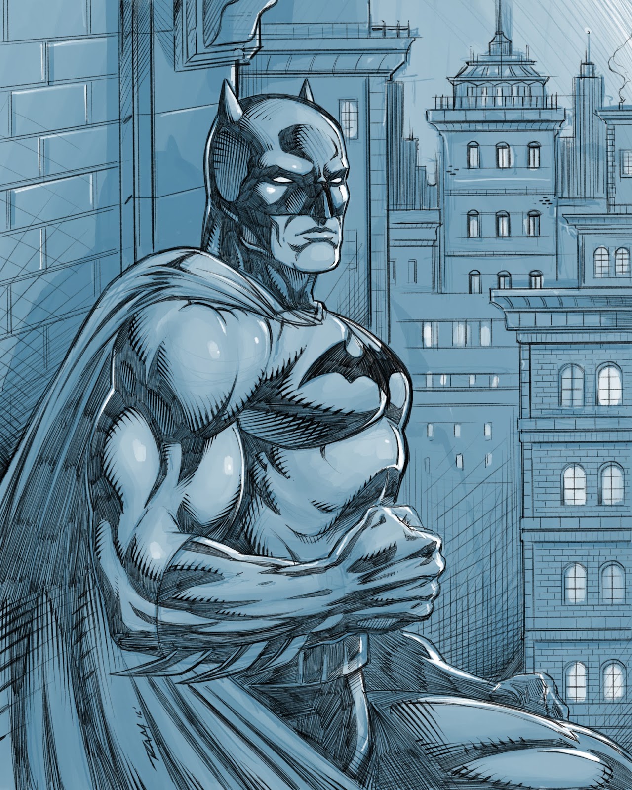 1280x1600 Ram Studios Comics Drawing Batman On The Ipad Pro Using Procreate - Procreate Sketch