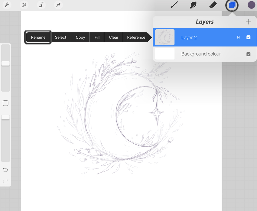850x698 How To Draw A Mystic Moon Illustration In Procreate On Ipad - Procreate Sketch