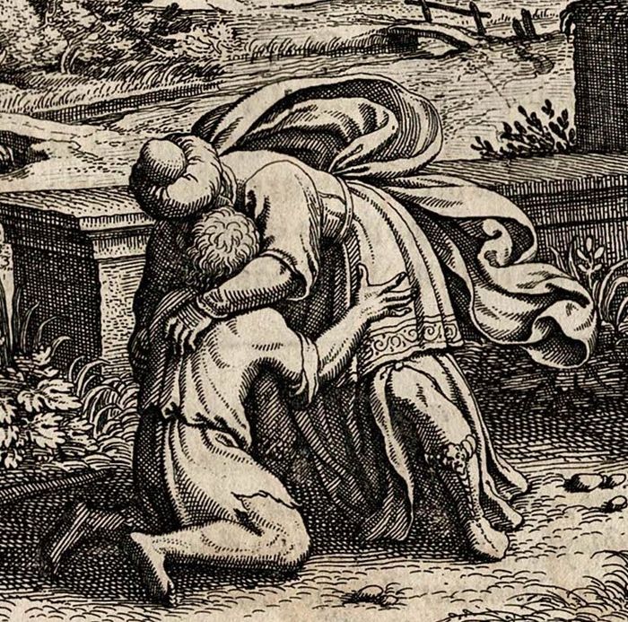 700x693 Mathias Merian (1593 1650), The Return Of The Prodigal Son, 1627 - Prodigal Son Sketch