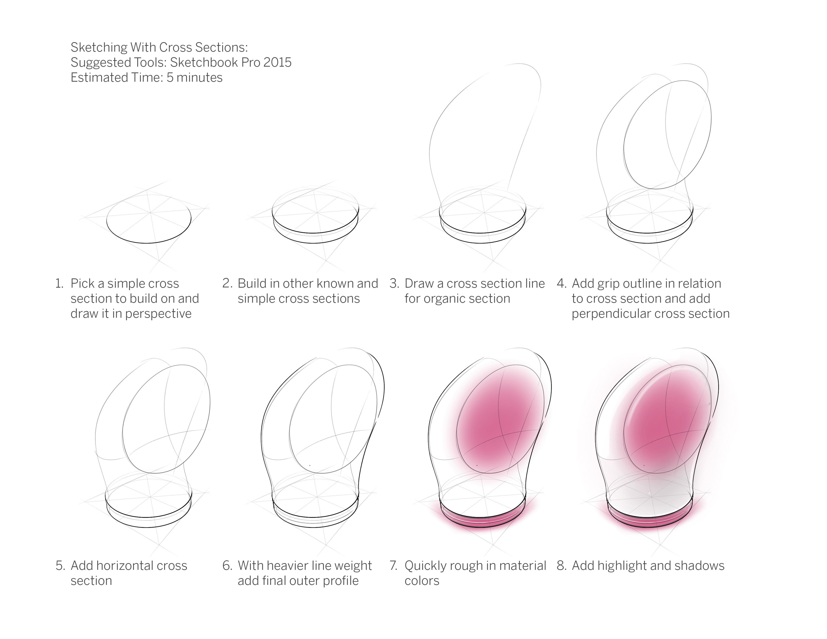 3300x2550 Sketch Tutorials On Behance - Product Sketching Tutorial