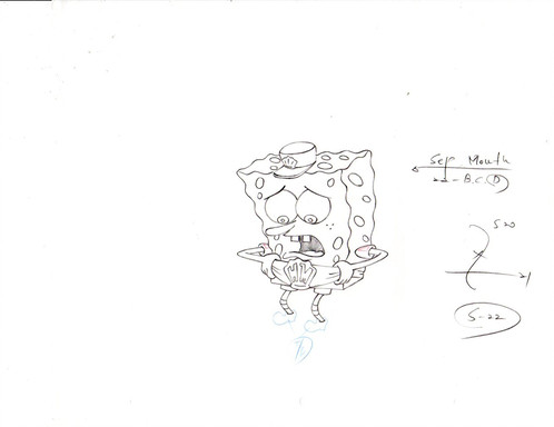 498x384 Spongebob Squarepants Production Drawing Web172 - Production Sketch