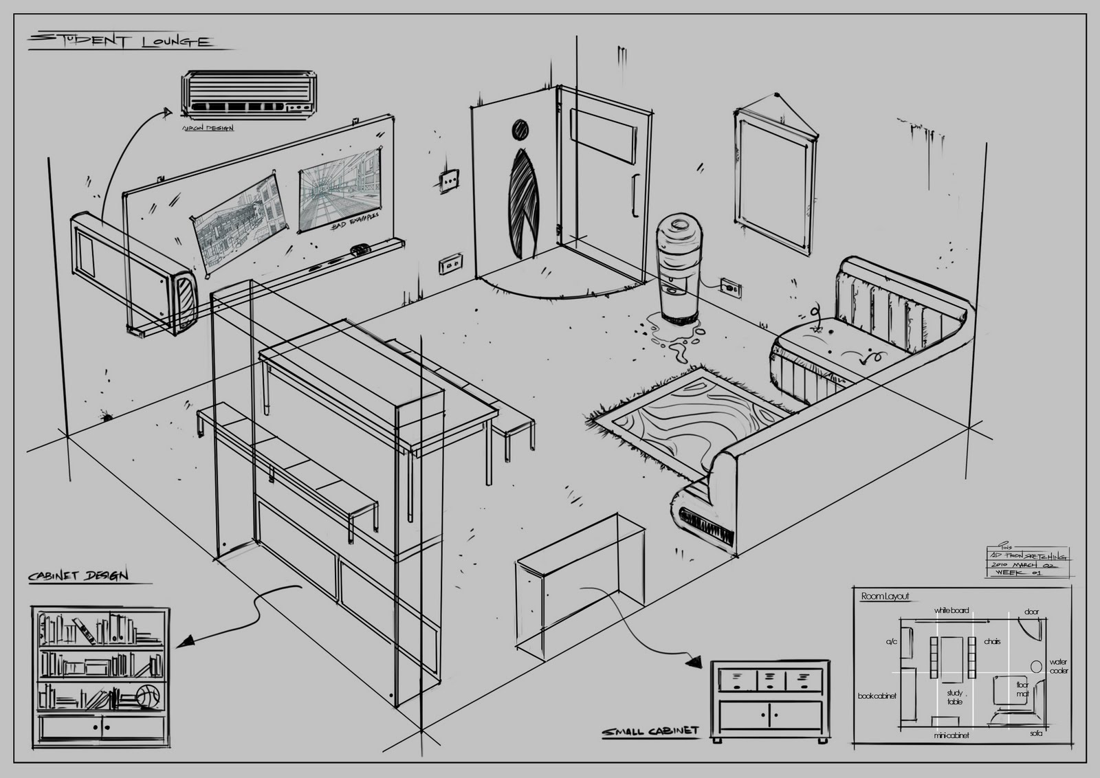 1600x1132 Studio Rum Lounge Room Production Sketch - Production Sketch