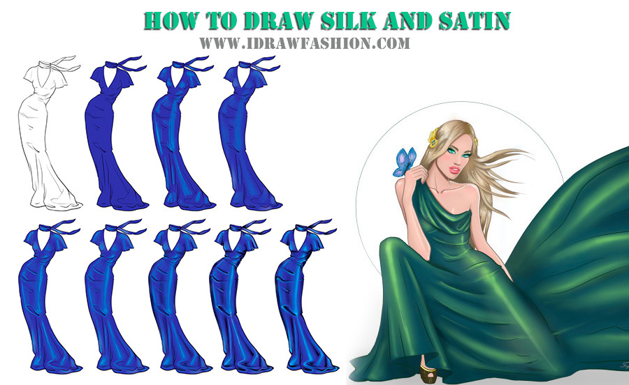 900x552 Improve Your Fashion Sketches! Learn How To Draw Silk And Satin - Professional Fashion Sketches
