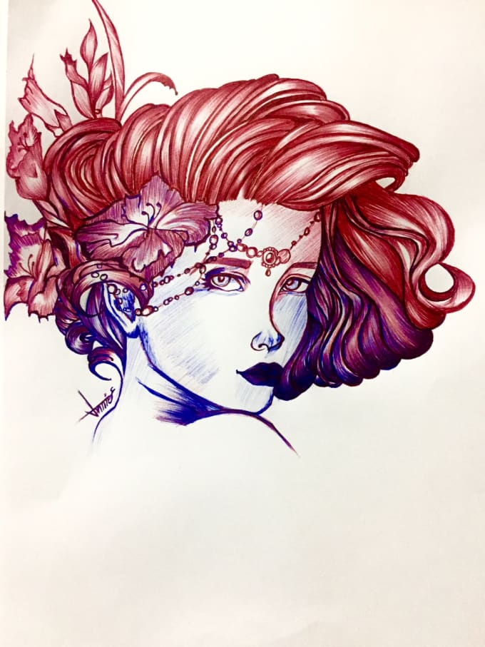 680x907 Illustrate Sketches With Colored,black Pencils By Annie405 - Professional Sketches