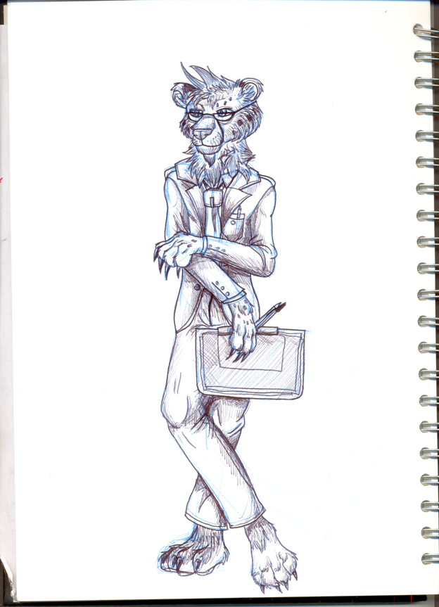 624x863 Professor Cheetah Sketch By Gashu Monsata - Professor Sketch