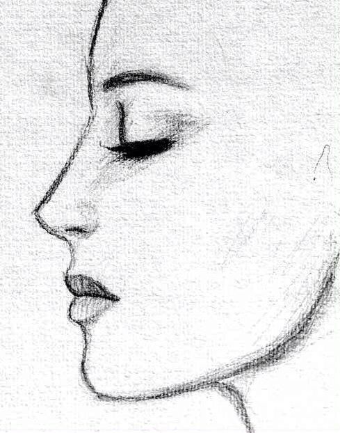489x622 Profile Drawing Coffee Painting Drawings, Art And - Profile Sketch