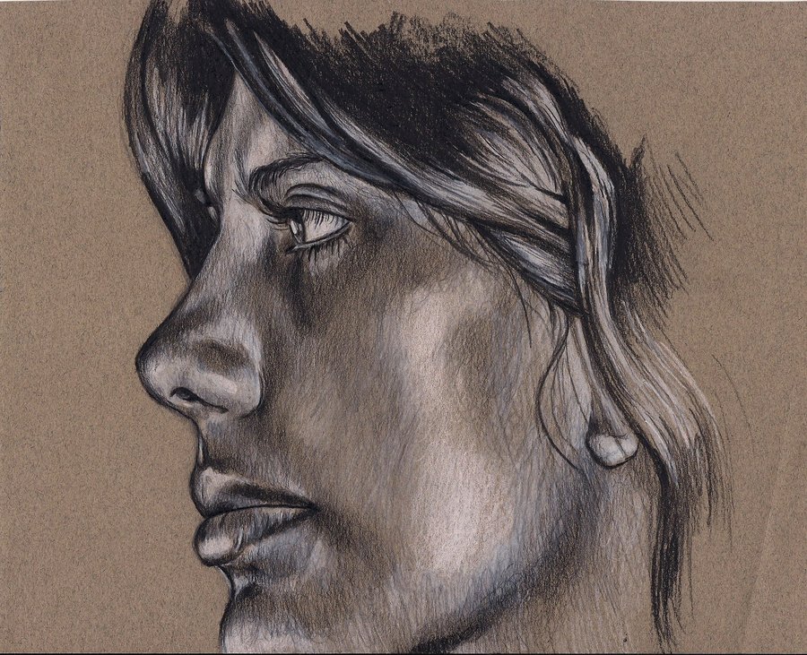 900x731 Profile Sketch By Rhyshaug - Profile Sketch