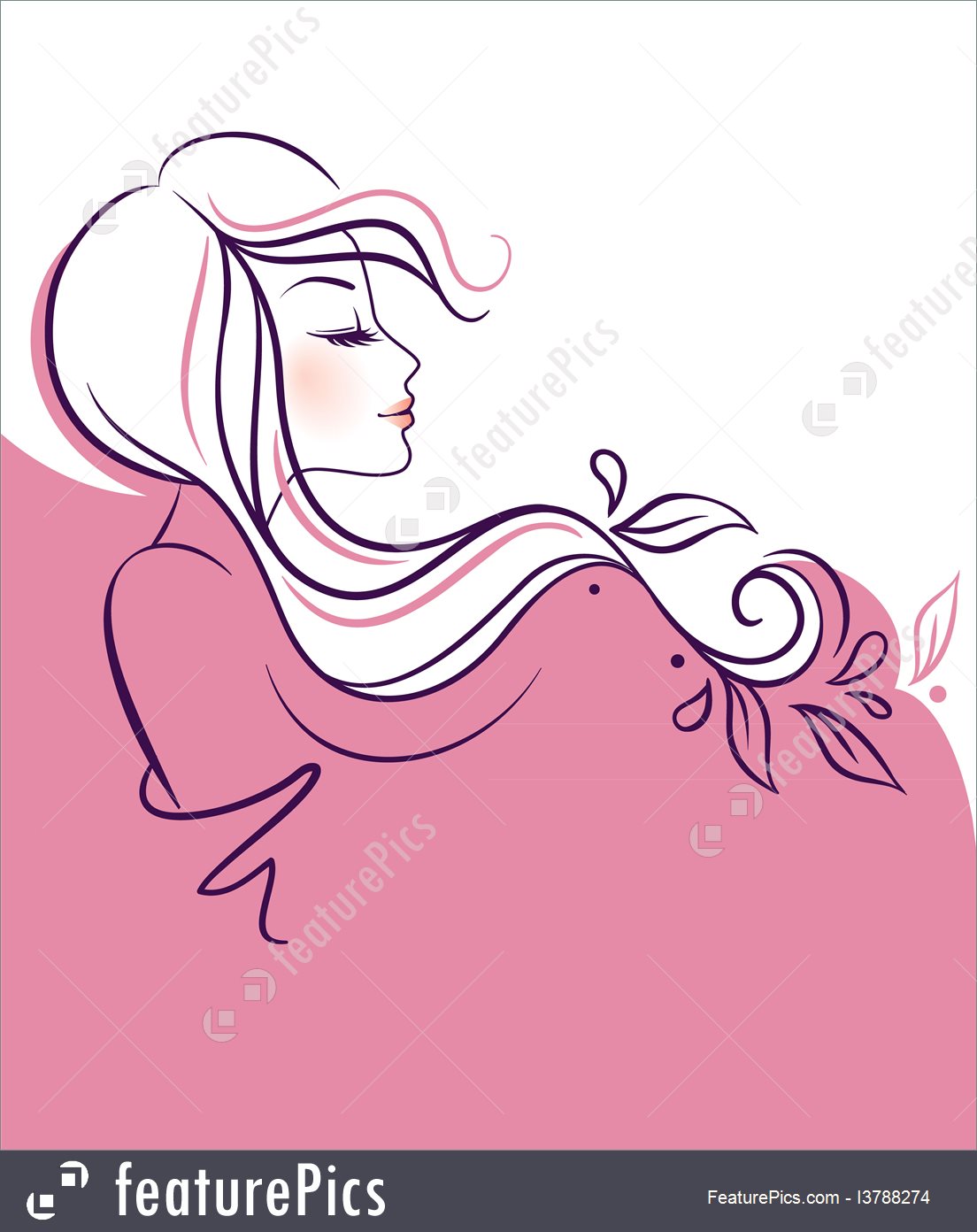 1104x1392 Woman Profile Sketch Stock Illustration I3788274 - Profile Sketch