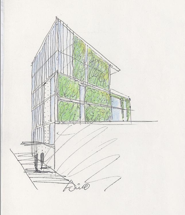 645x750 Tadao Ando Reveals A New Sketch For His First New York City - Project Sketch