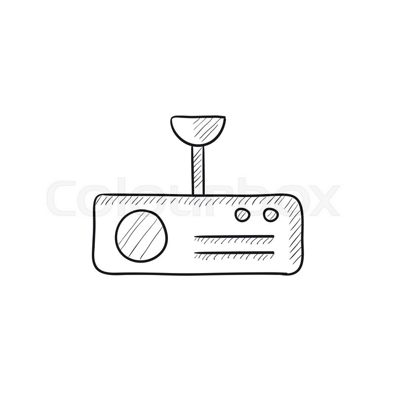 800x800 Digital Projector Vector Sketch Icon Isolated On Background. Hand - Projector Sketch
