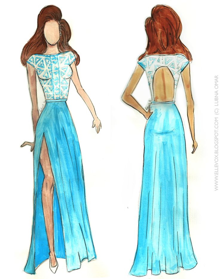 Prom Dress Sketches at PaintingValley.com | Explore collection of Prom ...