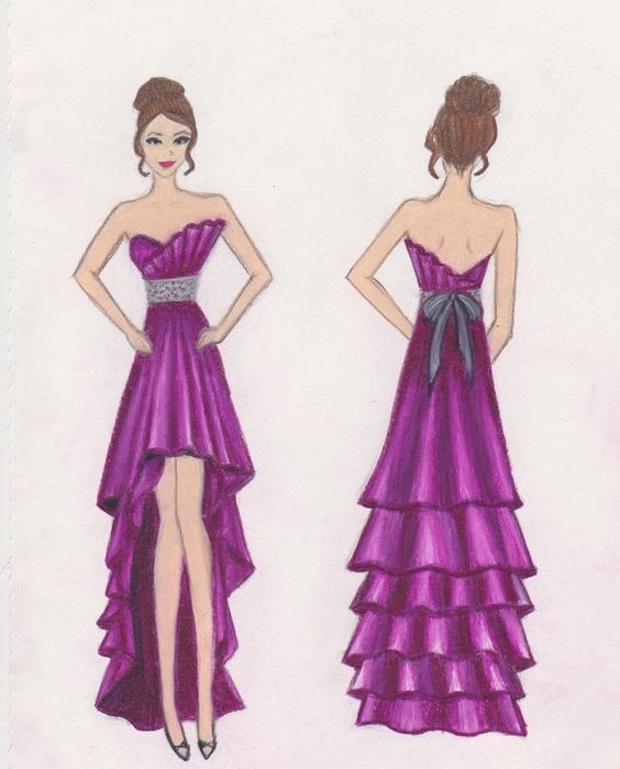564x700 Prom Dresses Sketches - Prom Dress Sketches