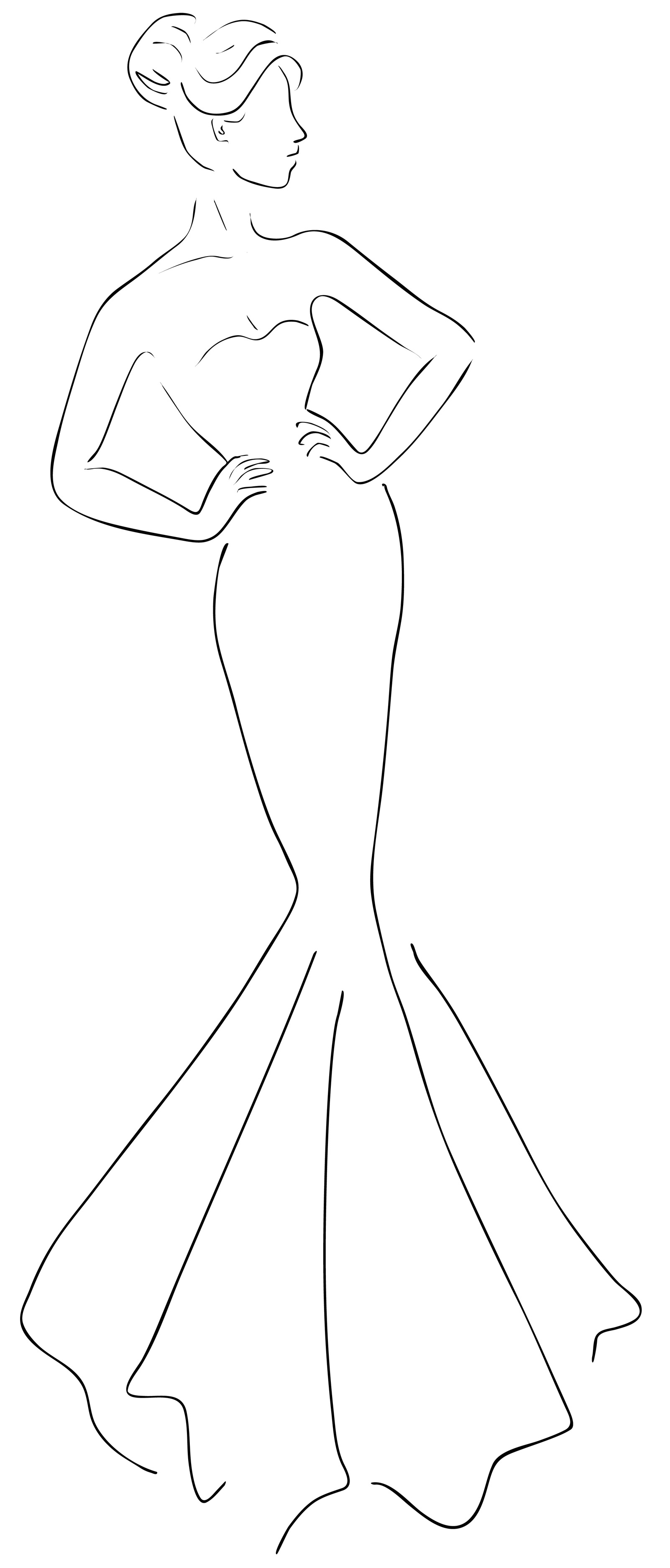 How To Draw A Prom Dress