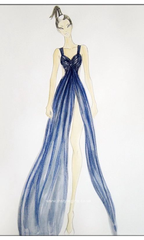 Prom Dress Sketches at PaintingValley.com | Explore collection of Prom ...