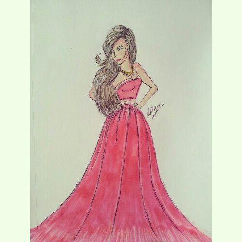 500x500 Another Possible Prom Dress Alex Diep Fashion Sketches - Prom Dress Sketches
