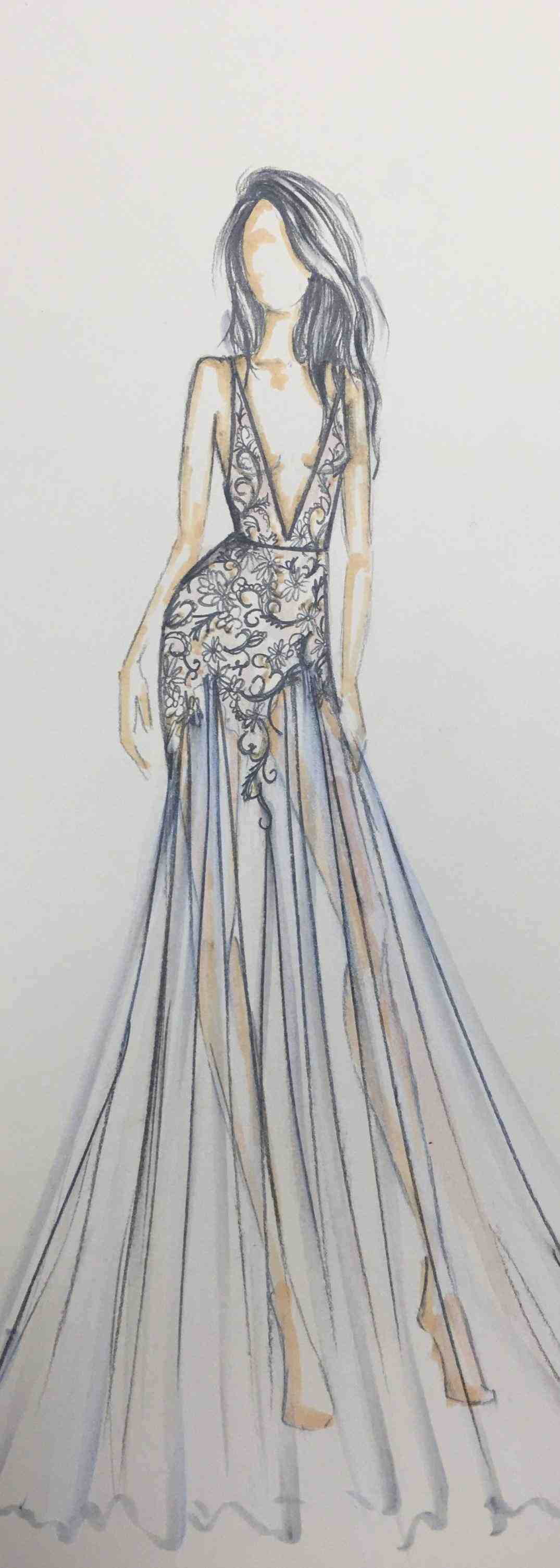 1075x3010 Prom Dress Sketches Fashion Dresses - Prom Sketches