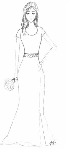 236x496 Simple Prom Dress Sketches - Prom Sketches
