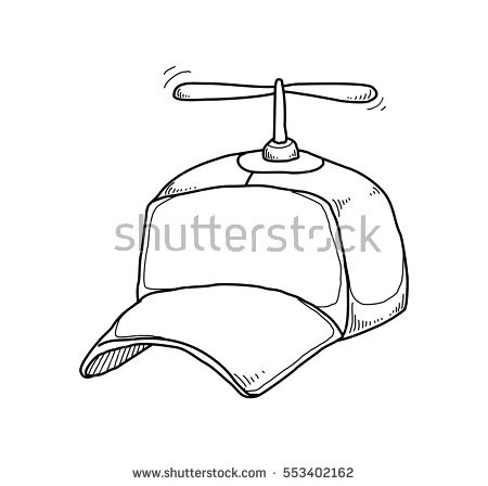 450x448 Collection Of Propeller Hat Drawing High Quality, Free - Propeller Sketch