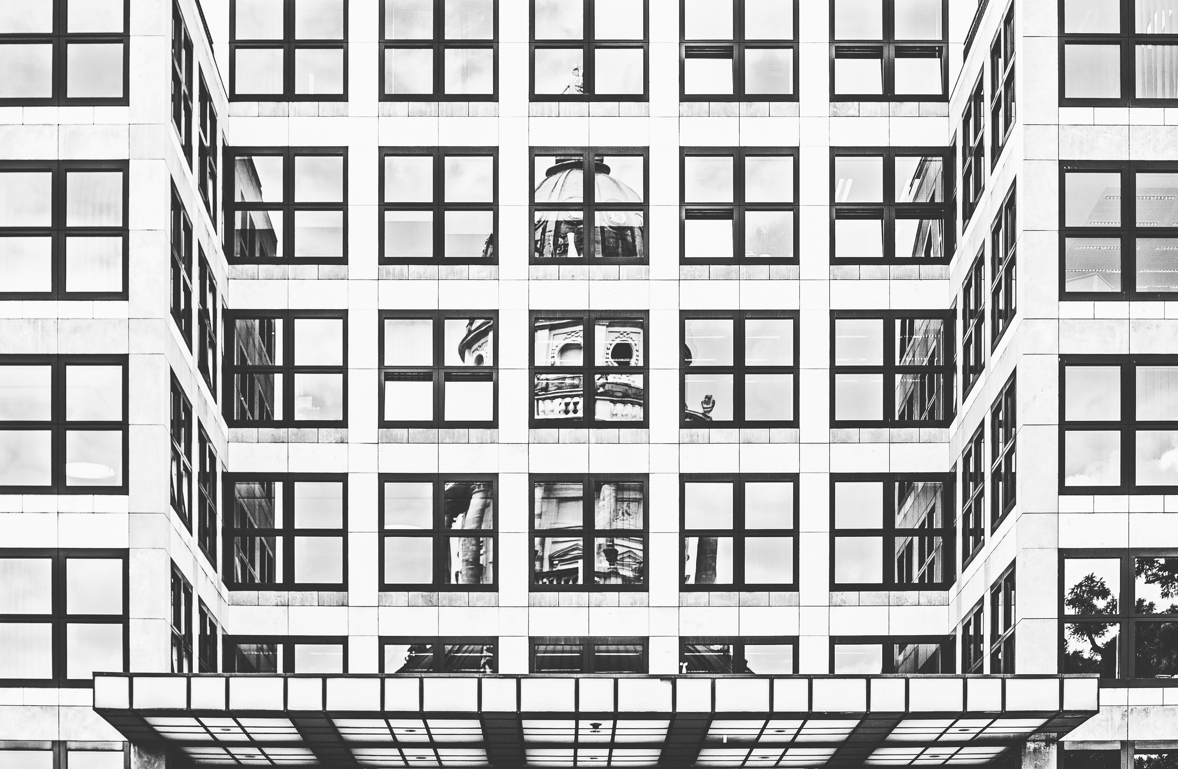 3875x2531 Free Images Black And White, Window, Pattern, Line, Facade - Property Sketch