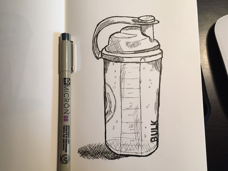 800x600 Protein Shake Bottle Sketch By Chris Wharton - Protein Sketch