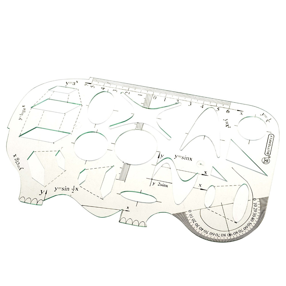 1000x1000 Plastic Math Drawing Protractor Template Ruler For Students In - Protractor Sketch
