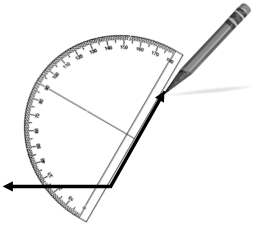 255x225 Step By Step Instructions For Drawing Angles With A Protractor - Protractor Sketch