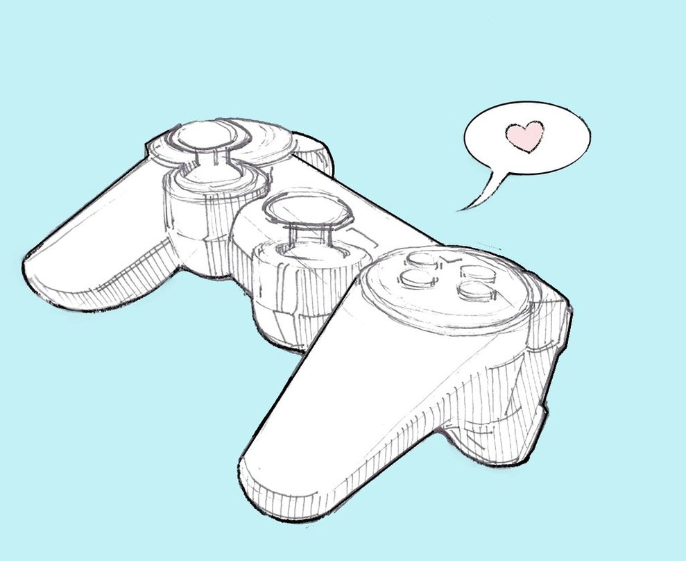 989x808 Ps3 Controller Love By Wonder Bun - Ps3 Controller Sketch