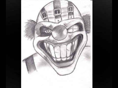 480x360 How To Draw Sweet Tooth (New Twisted Metal On Ps3) - Ps3 Sketch