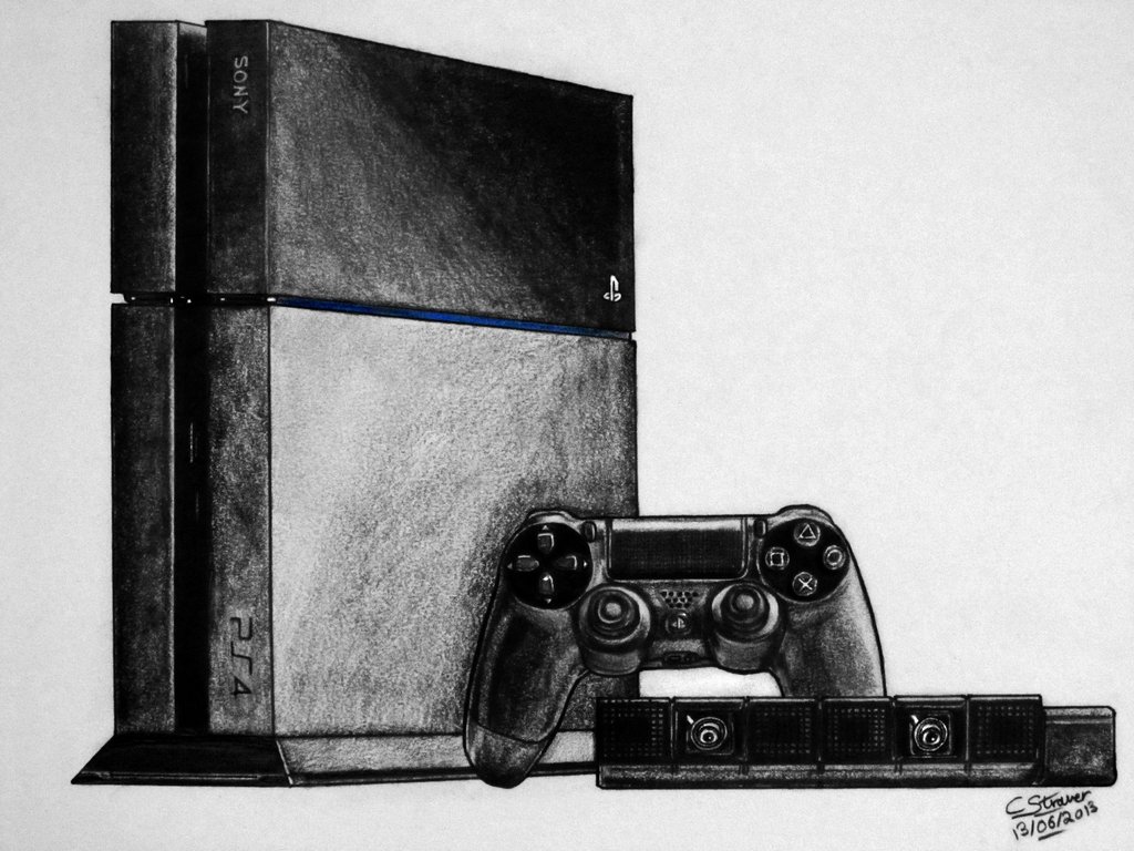 Как нарисовать playstation 4