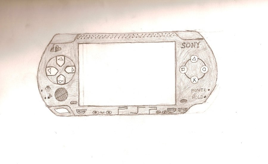 900x550 Sony Psp Sketch By Daartofwar - Psp Sketch