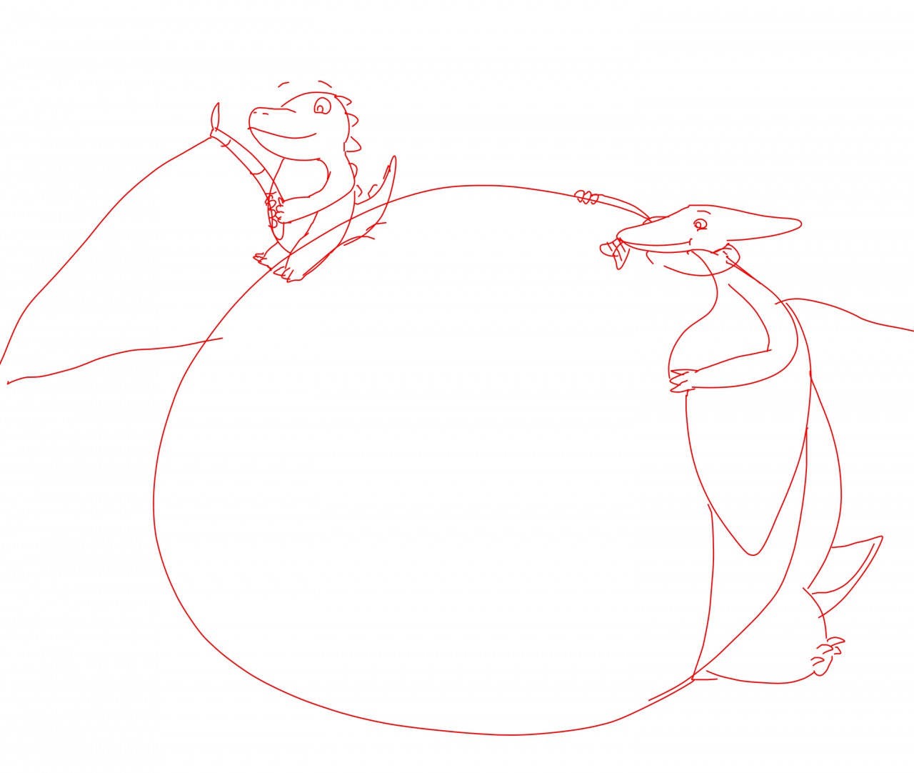 1280x1082 Fat Pterodactyl (Sketch) By Yellowvz - Pterodactyl Sketch