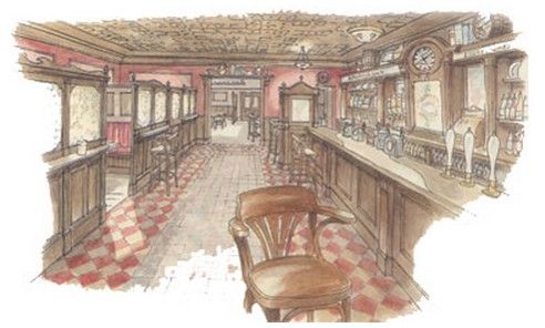 492x296 Irish Pub Company Pub Sketch Original - Pub Sketch