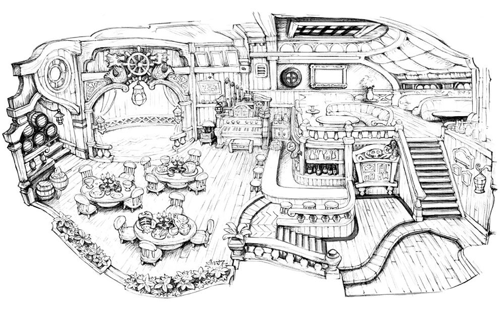 1000x630 The Drunken Pig Pub Sketch - Pub Sketch