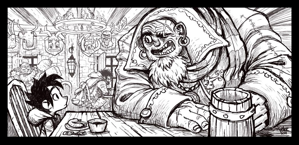 1028x500 The Pub Sketch By Petura Swords Amp Saucery - Pub Sketch