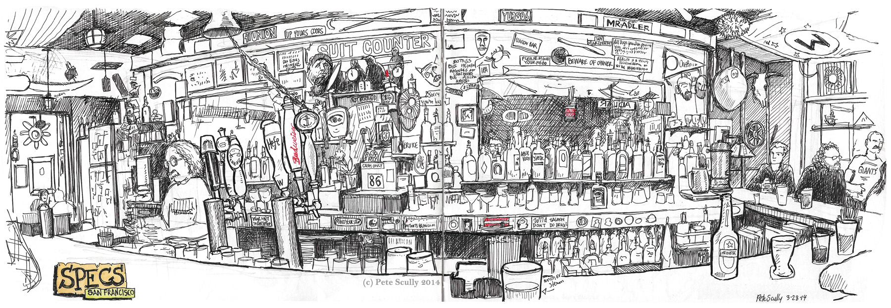 1800x624 Specs And The City Petescully - Pub Sketch