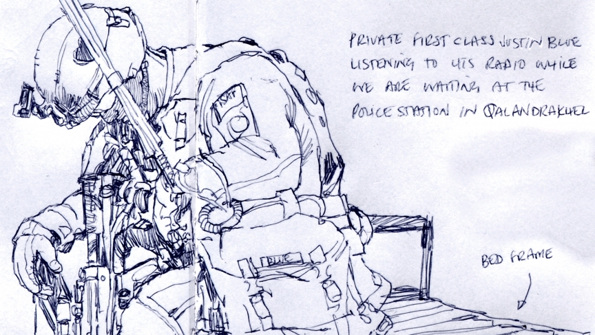 864x487 Graphic Artist Richard Johnson Sketches To Document The War In - Public Sketch